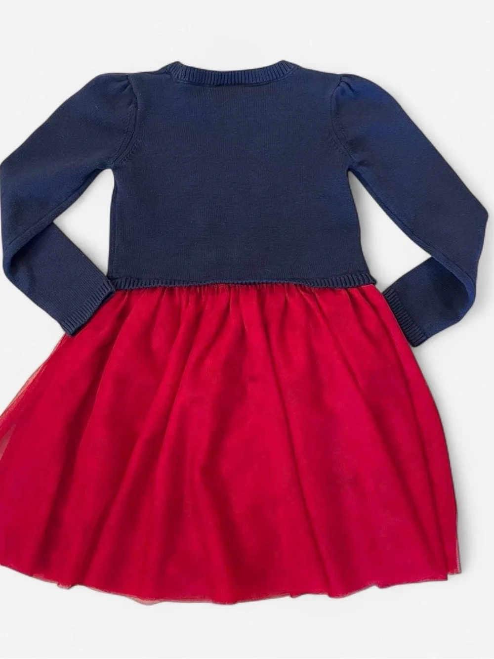 Gymboree Girls Navy & Red Nutcracker Sweater Dress Size 7